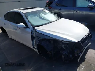 2018 Infiniti Q50 Luxe with VIN JN1EV7AP7JM357295, listed as a IAAI auction lot 42530322 with 40,639 mi miles and . Bid and sale history available at DreamBid. Image 1.