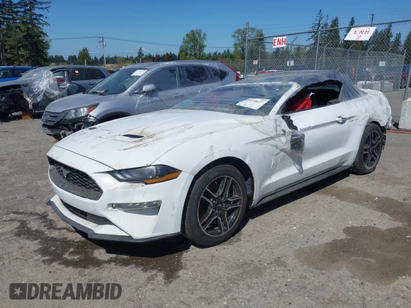 2022 Ford Mustang EcoBoost with VIN 1FATP8UH3N5113903, listed as a IAAI auction lot 39738627 with 33,463 mi miles. Bid and sale history available at carsss.com. Image 2.