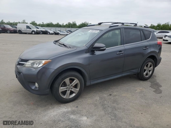 2015 Toyota RAV4 XLE with VIN JTMRFREV7FD139008, listed as a Copart auction lot 52997825 with 169,369 mi miles and Salvage Title. Bid and sale history available at carsss.com. Image 1.