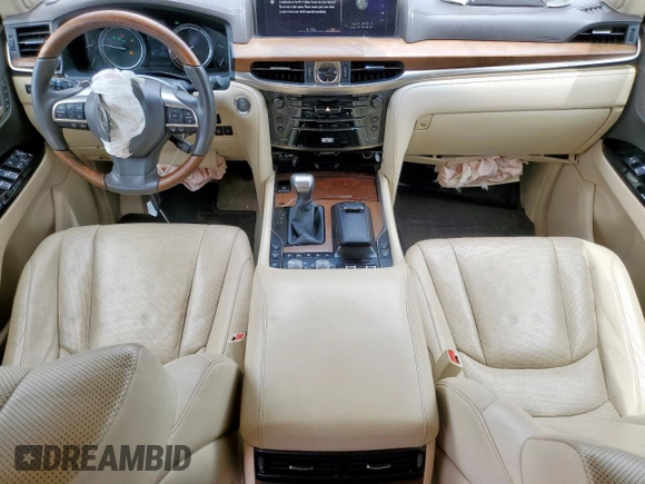 2017 Lexus LX 570 with VIN JTJHY7AX1H4227084, listed as a Copart auction lot 60571775 with 118,085 mi miles and Salvage title. Bid and sale history available at DreamBid. Image 8.