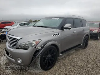 2011 Infiniti QX56 8-passenger z VIN JN8AZ2NC9B9300275, wystawiony jako Copart lot #53653255 z przebiegiem 168 859 mil mil oraz Szkoda całkowita • Salvage title. Historia ofert i sprzedaży dostępna na DreamBid. Obrazek 1.