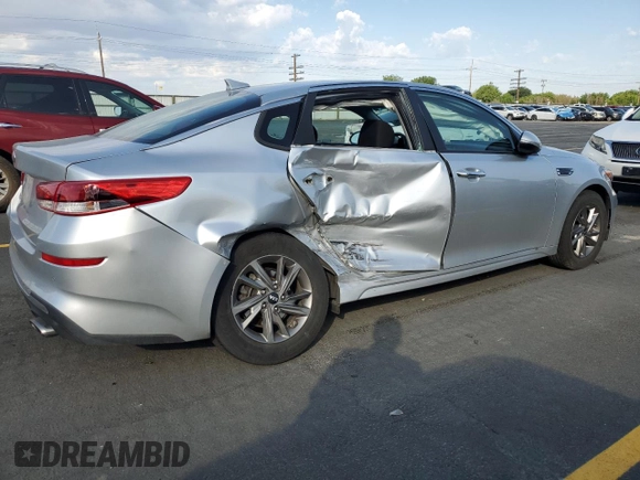2019 Kia Optima LX with VIN 5XXGT4L34KG326467, listed as a Copart auction lot 60603525 with 59,201 mi miles and Salvage title. Bid and sale history available at DreamBid. Image 3.