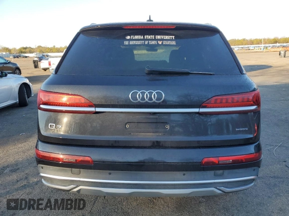 2020 Audi Q7 Premium Plus with VIN WA1LJAF74LD011658, listed as a Copart auction lot 88143785 with 44,250 mi miles and Salvage title. Bid and sale history available at DreamBid. Image 6.