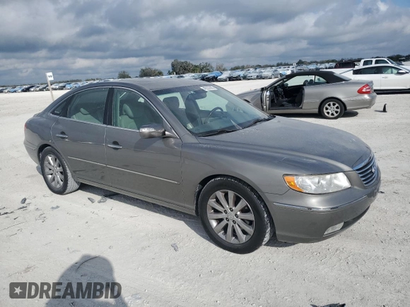2009 Hyundai Azera Limited with VIN KMHFC46FX9A373084, listed as a Copart auction lot 45532865 with 107,592 mi miles and Salvage title. Bid and sale history available at DreamBid. Image 4.