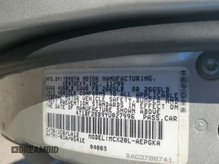 2000 Toyota Avalon XL z VIN 4T1BF28B9YU027996, wystawiony jako Copart lot #46452215 z przebiegiem 286 758 mil mil oraz Szkoda całkowita • Salvage title. Historia ofert i sprzedaży dostępna na DreamBid. Obrazek 14.