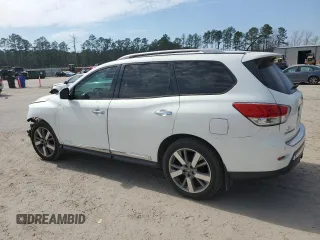 2014 Nissan Pathfinder Platinum with VIN 5N1AR2MNXEC679465, listed as a Copart auction lot 46232425 with 225,699 mi miles and Salvage title. Bid and sale history available at DreamBid. Image 2.