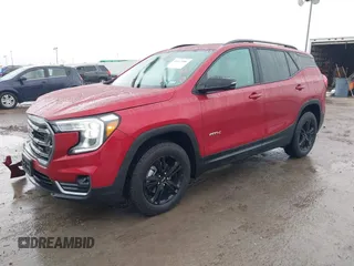 2024 GMC Terrain AT4 with VIN 3GKALYEG1RL386030, listed as a IAAI auction lot 41617586 with 9,658 mi miles and . Bid and sale history available at carsss.com. Image 2.