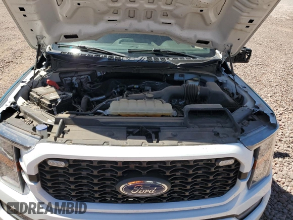 2023 Ford F-150 XL with VIN 1FTEW1EP4PKD83469, listed as a Copart auction lot 53099625 with 45,744 mi miles and Salvage title. Bid and sale history available at DreamBid. Image 11.