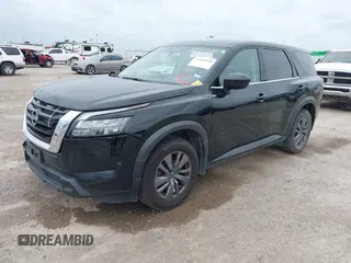 2023 Nissan Pathfinder S with VIN 5N1DR3AA1PC274148, listed as a IAAI auction lot 42120218 with 42,743 mi miles and . Bid and sale history available at DreamBid. Image 2.