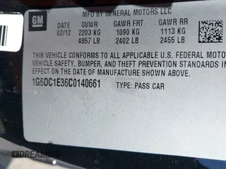 2012 Cadillac CTS with VIN 1G6DC1E36C0140661, listed as a IAAI auction lot 41968730 with 223,170 mi miles and . Bid and sale history available at DreamBid. Image 9.