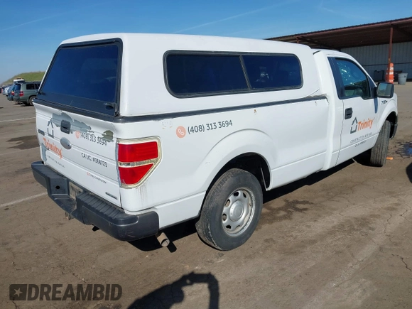 2011 Ford F-150 XL with VIN 1FTMF1CM8BKD90163, listed as a IAAI auction lot 41605238 with Not Provided miles. Bid and sale history available at carsss.com. Image 4.