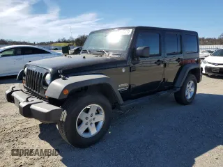 2012 Jeep Wrangler Unlimited Sport with VIN 1C4BJWDGXCL197150, listed as a Copart auction lot 46955505 with 177,277 mi miles and Salvage Title. Bid and sale history available at carsss.com. Image 1.