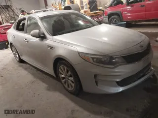 2018 Kia Optima S with VIN 5XXGT4L35JG263409, listed as a IAAI auction lot 41646396 with 97,793 mi miles. Bid and sale history available at carsss.com. Image 1.