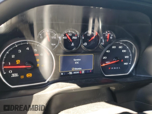 2021 Chevrolet Silverado 1500 LT Trail Boss with VIN 3GCPYFEL8MG420605, listed as a Copart auction lot 46255365 with 39,245 mi miles and Salvage Title. Bid and sale history available at DreamBid. Image 9.
