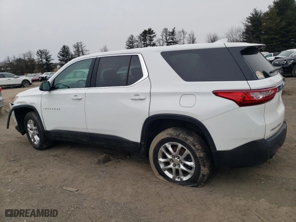 2021 Chevrolet Traverse LS with VIN 1GNEVFKW2MJ179547, listed as a Copart auction lot 45479365 with 43,459 mi miles and Salvage Title. Bid and sale history available at carsss.com. Image 2.