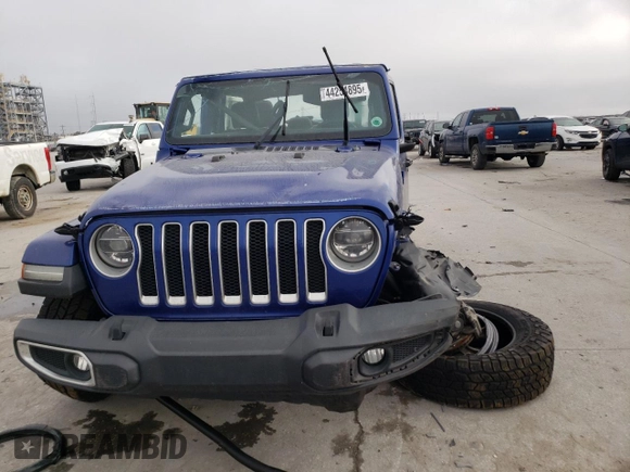 2020 Jeep Wrangler Unlimited Sahara with VIN 1C4HJXEN0LW148812, listed as a Copart auction lot 44254895 with 0 mi miles and Salvage Title. Bid and sale history available at carsss.com. Image 5.