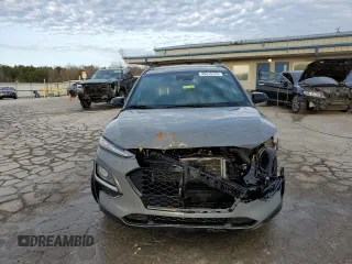 2021 Hyundai Kona Night Edition with VIN KM8K6CA52MU699063, listed as a Copart auction lot 45216775 with 58,340 mi miles and Salvage Title. Bid and sale history available at DreamBid. Image 5.