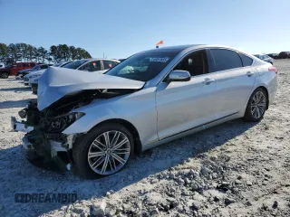 2019 Genesis G80 3.8L z VIN KMTFN4JE0KU315195, wystawiony jako Copart lot #46357855 z przebiegiem 66 339 mil mil oraz Szkoda całkowita • Salvage title. Historia ofert i sprzedaży dostępna na DreamBid. Obrazek 1.