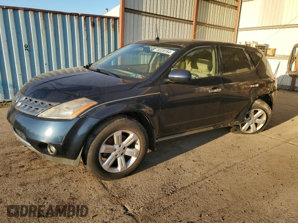 2007 Nissan Murano S with VIN JN8AZ08W07W657301, listed as a Copart auction lot 76328164 with 195,388 mi miles and Salvage Title. Bid and sale history available at carsss.com. Image 1.