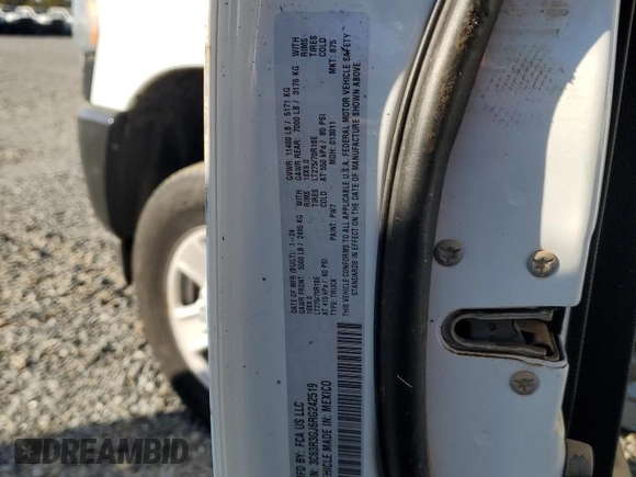 2024 Ram 3500 Tradesman with VIN 3C63R3GJ6RG242519, listed as a Copart auction lot 74437954 with 0 mi miles and Salvage Title. Bid and sale history available at carsss.com. Image 13.