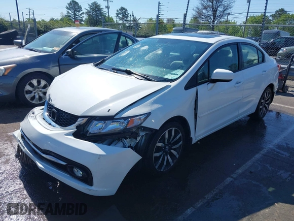 2015 Honda Civic Sedan EX-L with VIN 19XFB2F90FE025017, listed as a IAAI auction lot 41883776 with 98,314 mi miles. Bid and sale history available at carsss.com. Image 20.