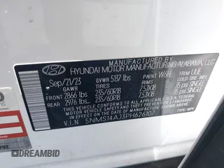 2023 Hyundai Santa Fe SE with VIN 5NMS14AJ3PH626107, listed as a IAAI auction lot 41826756 with 17,552 mi miles. Bid and sale history available at carsss.com. Image 9.
