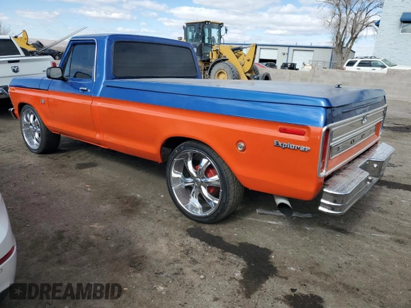 1975 Ford F-150 z VIN F15MLX09534, wystawiony jako Copart lot #43406975 z przebiegiem 71 117 mil mil oraz Czysty tytuł • Clean title. Historia ofert i sprzedaży dostępna na DreamBid. Obrazek 2.