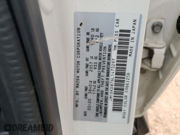 2020 Mazda CX-3 Sport with VIN JM1DKDB76L1473297, listed as a Copart auction lot 88894175 with 51,931 mi miles and Salvage Title. Bid and sale history available at carsss.com. Image 16.