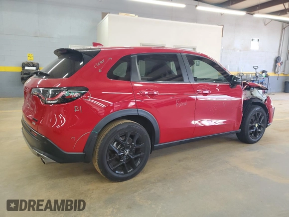 2023 Honda HR-V Sport with VIN 3CZRZ1H58PM731036, listed as a Copart auction lot 48746845 with 24,125 mi miles and Salvage Title. Bid and sale history available at carsss.com. Image 3.