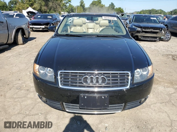 2004 Audi A4 1.8T with VIN WAUAC48H04K017417, listed as a Copart auction lot 66564454 with 120,014 mi miles and Salvage Title. Bid and sale history available at carsss.com. Image 5.