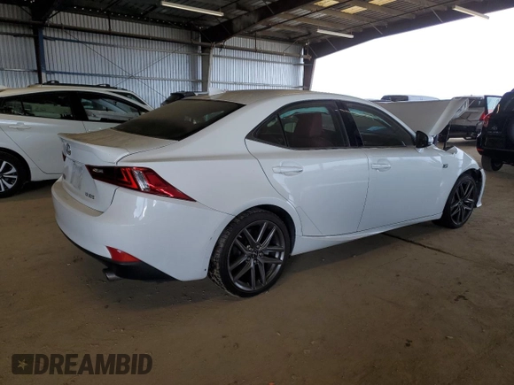 2016 Lexus IS 350 with VIN JTHBE1D29G5026507, listed as a Copart auction lot 50567655 with 118,101 mi miles and Salvage Title. Bid and sale history available at DreamBid. Image 3.