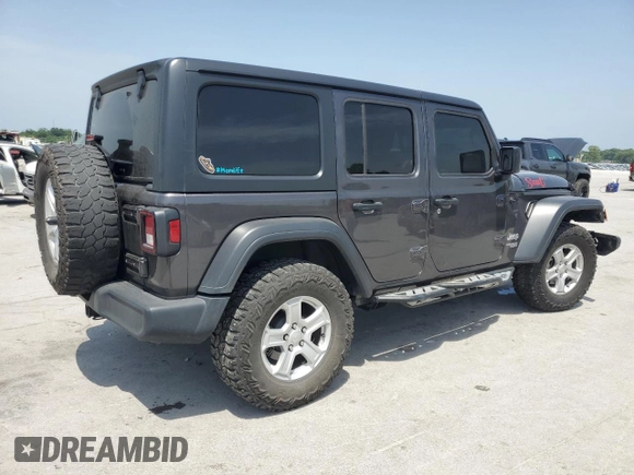 2020 Jeep Wrangler Unlimited Sport S z VIN 1C4HJXDG1LW340016, wystawiony jako Copart lot #56994965 z przebiegiem 38 259 mil mil oraz Szkoda całkowita • Salvage title. Historia ofert i sprzedaży dostępna na DreamBid. Obrazek 3.