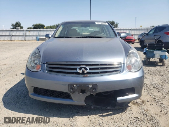 2006 Infiniti G35 with VIN JNKCV51E26M522120, listed as a Copart auction lot 62259174 with 123,641 mi miles and Salvage Title. Bid and sale history available at DreamBid. Image 5.