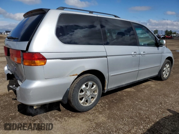 2002 Honda Odyssey EX with VIN 2HKRL186X2H006763, listed as a Copart auction lot 57317075 with 282,090 mi miles and Salvage title. Bid and sale history available at DreamBid. Image 3.