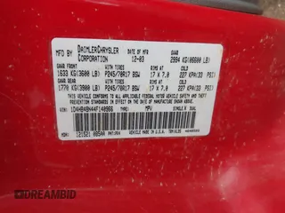 2004 Dodge Durango SLT z VIN 1D4HB48N44F140966, wystawiony jako IAAI lot #42195547 z przebiegiem 261 183 mil mil oraz . Historia ofert i sprzedaży dostępna na DreamBid. Obrazek 9.