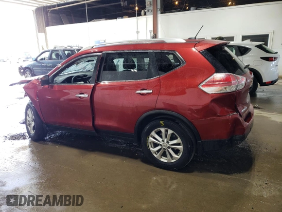 2015 Nissan Rogue SV with VIN KNMAT2MV5FP502659, listed as a Copart auction lot 54347035 with 65,828 mi miles and Salvage Title. Bid and sale history available at carsss.com. Image 2.