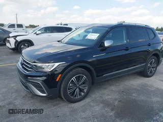 2024 Volkswagen Tiguan with VIN 3VVTB7AX6RM218502, listed as a IAAI auction lot 42063327 with 7,280 mi miles and . Bid and sale history available at DreamBid. Image 2.