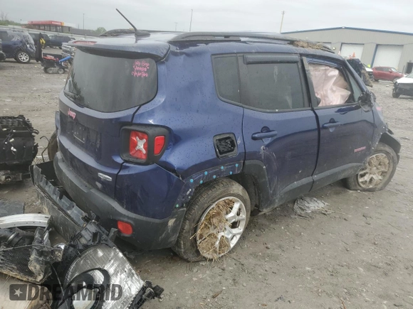 2017 Jeep Renegade Latitude with VIN ZACCJBBB3HPG47518, listed as a Copart auction lot 56196705 with Not provided miles and Non repairable. Bid and sale history available at DreamBid. Image 3.