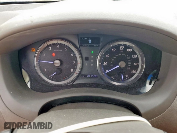 2012 Lexus ES 330 with VIN JTHBK1EG4C2502080, listed as a Copart auction lot 62885865 with 187,588 mi miles and Salvage title. Bid and sale history available at DreamBid. Image 9.