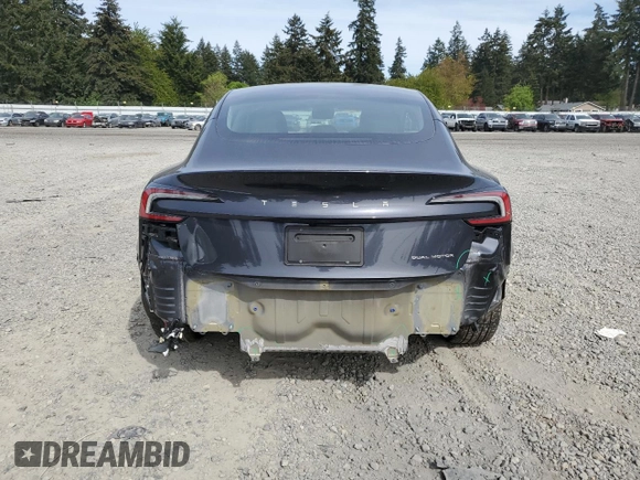 2024 Tesla Model 3 Long Range with VIN 5YJ3E1EB9RF816038, listed as a Copart auction lot 56047485 with 8,786 mi miles and Salvage Title. Bid and sale history available at DreamBid. Image 6.