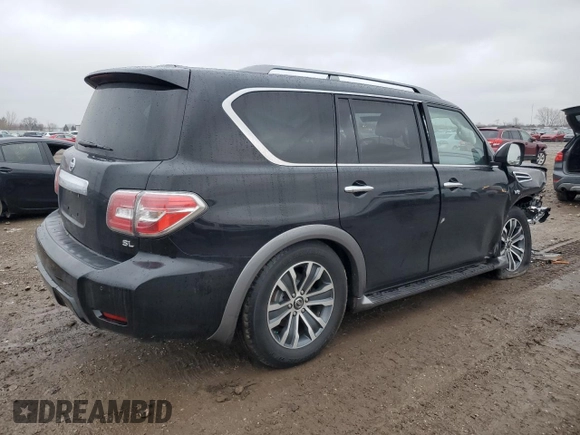 2020 Nissan Armada SL with VIN JN8AY2ND0L9108479, listed as a Copart auction lot 42314275 with 97,823 mi miles and Salvage Title. Bid and sale history available at carsss.com. Image 3.