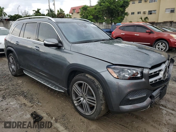 2022 Mercedes-Benz GLS 450 with VIN 4JGFF5KE7NA648429, listed as a Copart auction lot 70224934 with 45,323 mi miles and Salvage Title. Bid and sale history available at DreamBid. Image 4.