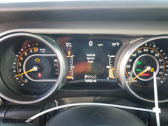 2018 Jeep Wrangler Unlimited Sport S with VIN 1C4HJXDG6JW238420, listed as a Copart auction lot 88030515 with 76,922 mi miles and Salvage Title. Bid and sale history available at carsss.com. Image 9.