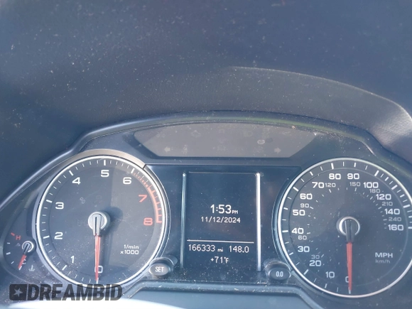 2014 Audi Q5 Premium z VIN WA1CFAFP0EA061818, wystawiony jako IAAI lot #40845361 z przebiegiem 166 333 mil mil oraz . Historia ofert i sprzedaży dostępna na DreamBid. Obrazek 7.