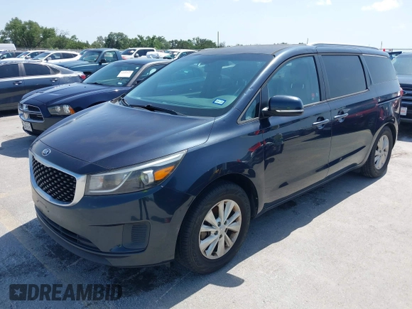 2016 Kia Sedona LX with VIN KNDMB5C16G6102858, listed as a IAAI auction lot 42201712 with 165,038 mi miles and . Bid and sale history available at DreamBid. Image 2.