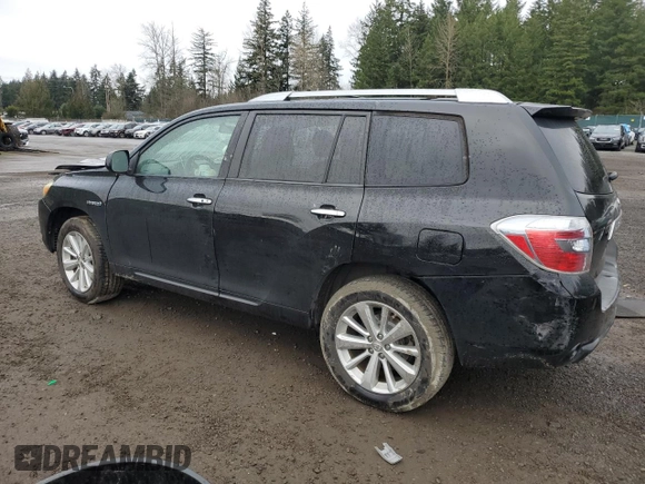 2010 Toyota Highlander Hybrid with VIN JTEBW3EH1A2047305, listed as a Copart auction lot 89003245 with 0 mi miles and Salvage Title. Bid and sale history available at carsss.com. Image 2.