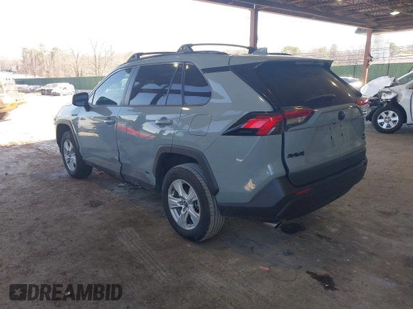 2020 Toyota RAV4 Hybrid XLE with VIN 2T3RWRFV0LW082793, listed as a IAAI auction lot 41674569 with 50,224 mi miles and . Bid and sale history available at DreamBid. Image 3.