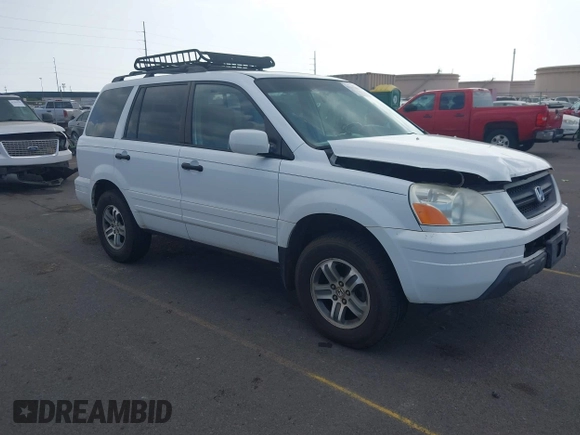 2005 Honda Pilot EX-L with RES with VIN 2HKYF186X5H530910, listed as a IAAI auction lot 41167862 with 199,775 mi miles. Bid and sale history available at carsss.com. Image 1.