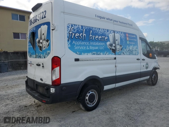 2019 Ford Transit z VIN 1FTYR2XM8KKA27743, wystawiony jako Copart lot #46898445 z przebiegiem 104 945 mil mil oraz Nie do naprawy • Non repairable. Historia ofert i sprzedaży dostępna na DreamBid. Obrazek 4.