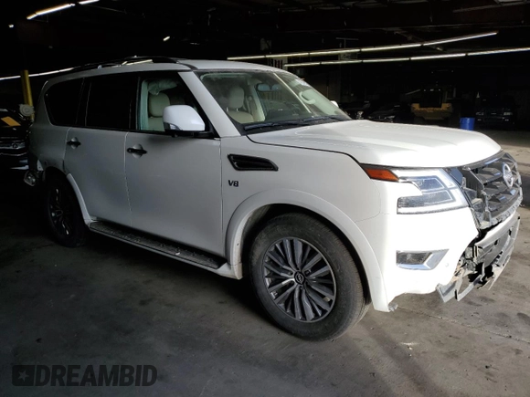 2022 Nissan Armada SL with VIN JN8AY2BB8N9815142, listed as a Copart auction lot 42256715 with 52,900 mi miles and Salvage Title. Bid and sale history available at carsss.com. Image 4.